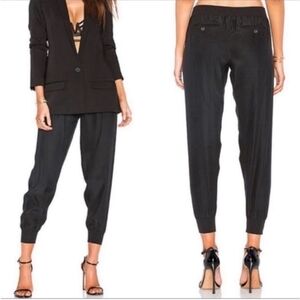 ATM Anthony Thomas Melillo Black Silk Jogger Pants Size S